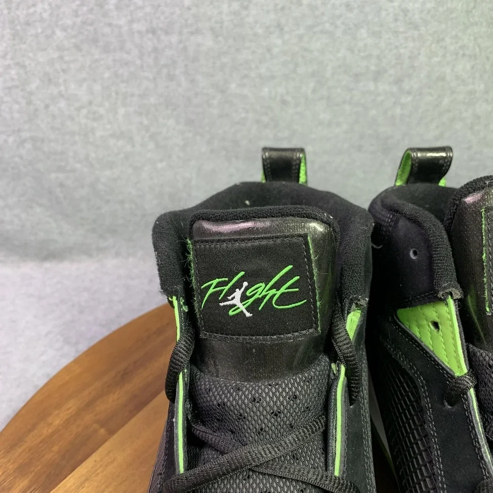 Jordan Sneaker Men 13 Flight 9 Max RST 'Black Action Green' RARE Basketball Shoe